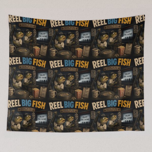 Item preview, Reel Big Fish Funny Movie Projectionist Fishing Pun Design designed and sold by Hornace88studio.