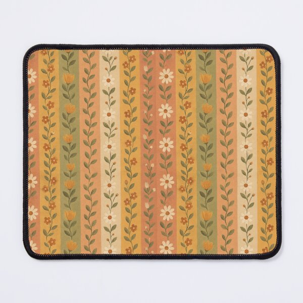 Item preview, Retro Striped Floral Pattern designed and sold by The Chill Paw .