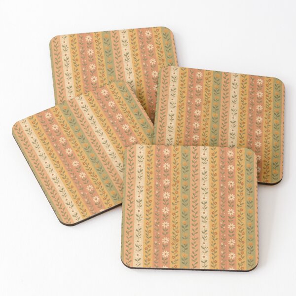 Item preview, Retro Striped Floral Pattern  designed and sold by The Chill Paw .
