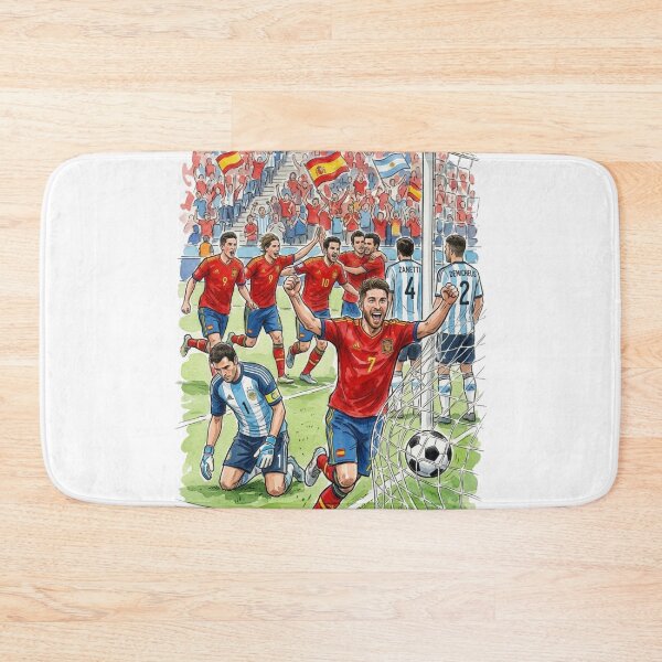 Item preview, Spain National Football Team Celebration Watercolor Art designed and sold by annaarthk.