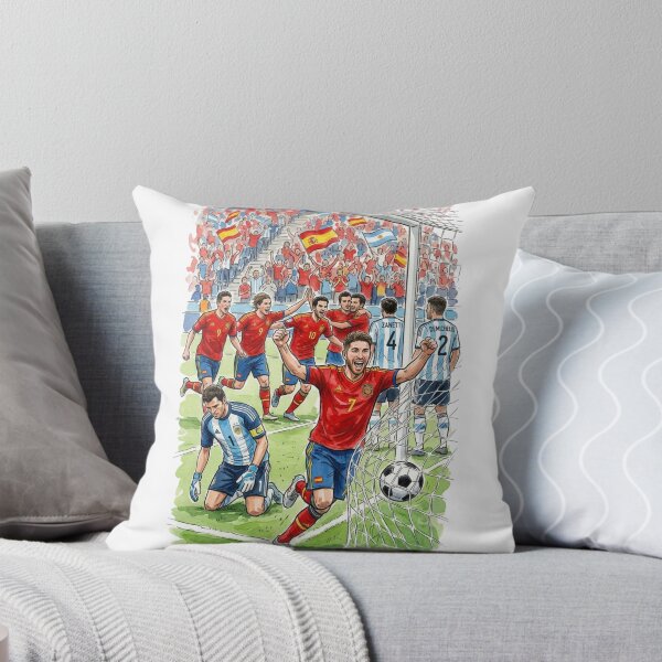Item preview, Spain National Football Team Celebration Watercolor Art designed and sold by annaarthk.