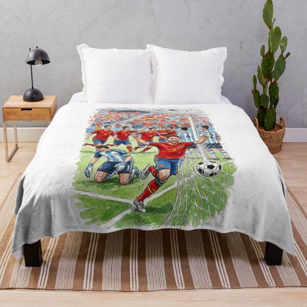Item preview, Spain National Football Team Celebration Watercolor Art designed and sold by annaarthk.