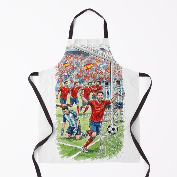 Item preview, Spain National Football Team Celebration Watercolor Art designed and sold by annaarthk.