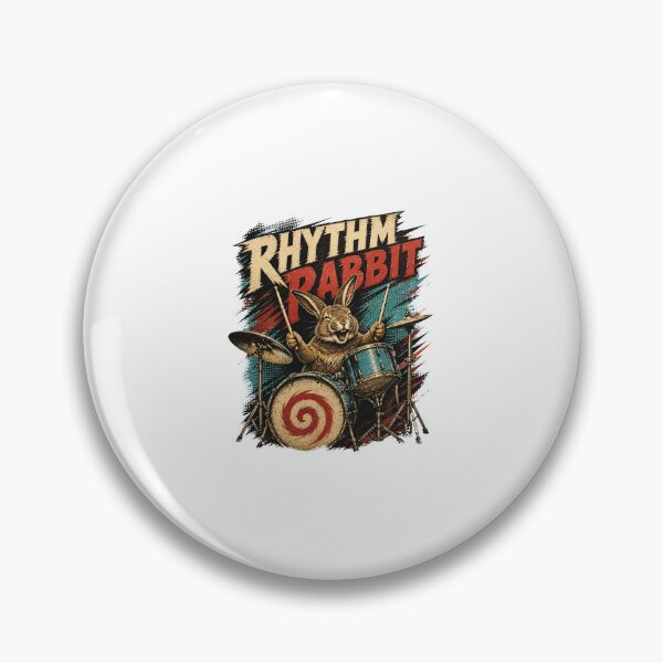Item preview, Rabbit Playing Drums – Funny Bunny Drummer Music Art designed and sold by AMICO77.