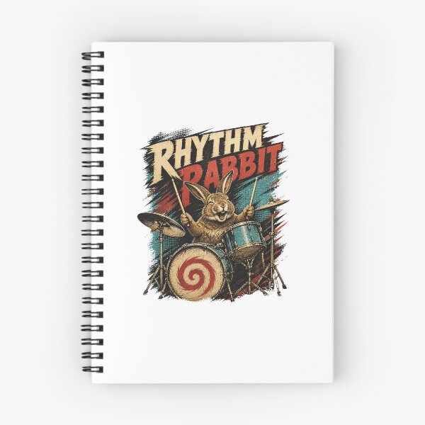 Item preview, Rabbit Playing Drums – Funny Bunny Drummer Music Art designed and sold by AMICO77.