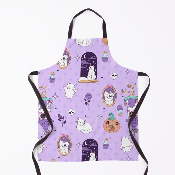 Item preview, whimsical purple halloween spooky ghost creepy cat designed and sold by Gossip Rag.