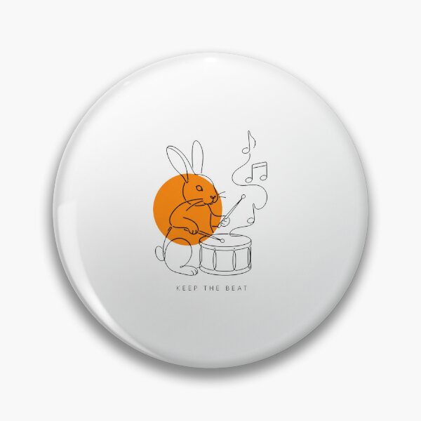 Item preview, Rabbit Playing Drums – Funny Bunny Drummer Music Art designed and sold by AMICO77.