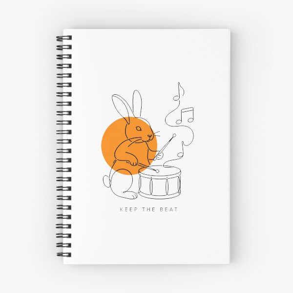 Item preview, Rabbit Playing Drums – Funny Bunny Drummer Music Art designed and sold by AMICO77.