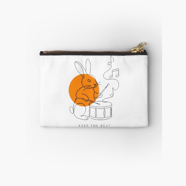 Item preview, Rabbit Playing Drums – Funny Bunny Drummer Music Art designed and sold by AMICO77.