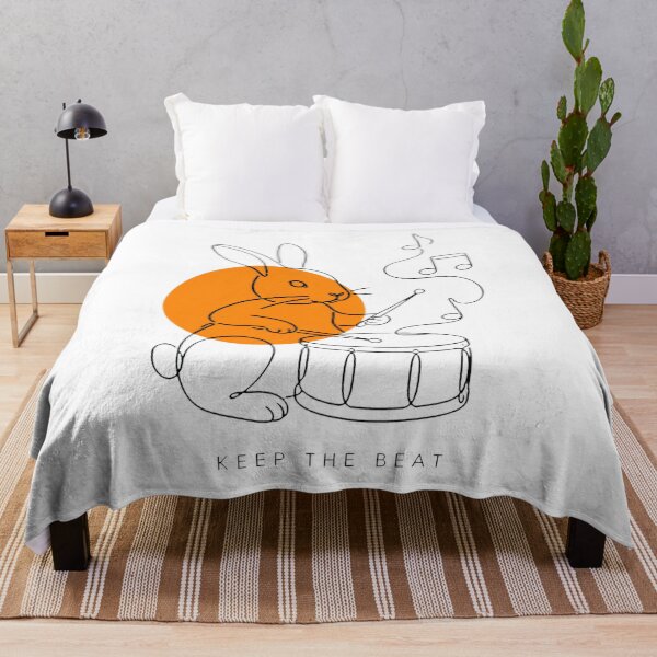 Item preview, Rabbit Playing Drums – Funny Bunny Drummer Music Art designed and sold by AMICO77.