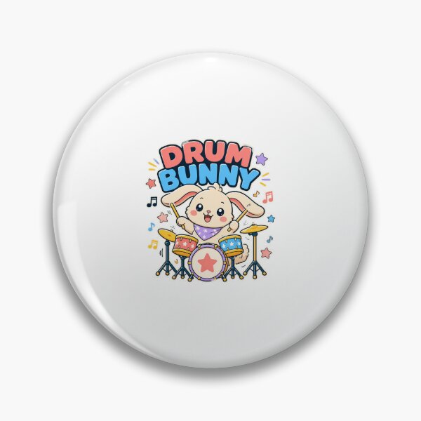 Item preview, Rabbit Playing Drums – Funny Bunny Drummer Music Art designed and sold by AMICO77.