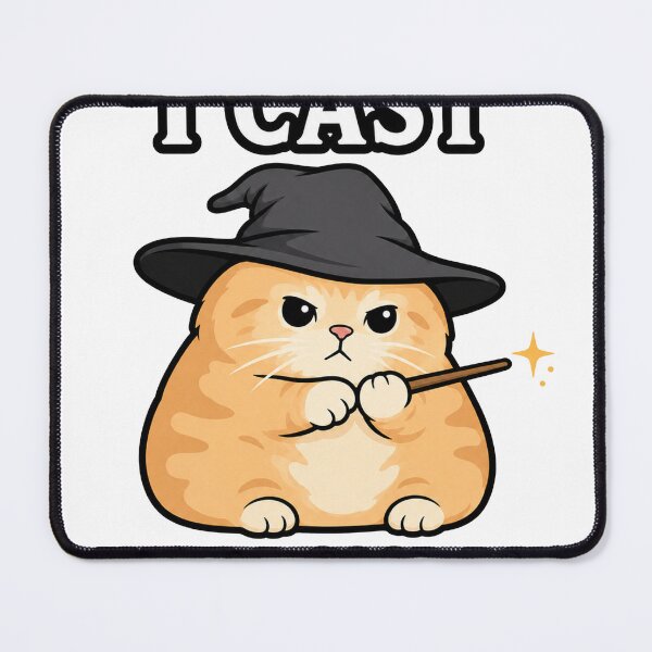 Item preview, Chubby Wizard Cat designed and sold by pizzanight.