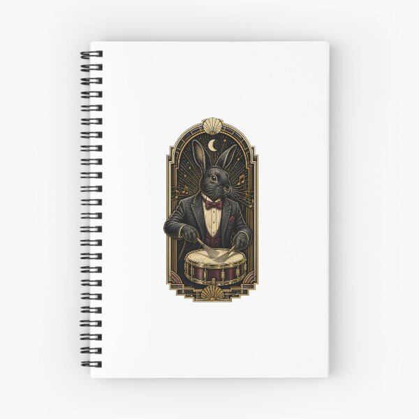 Item preview, Rabbit Playing Drums – Funny Bunny Drummer Music Art designed and sold by AMICO77.