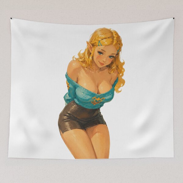 Item preview, Fantasy Elf Princess Pin Up | Original Retro Gamer Illustration designed and sold by Cosplayvintage.
