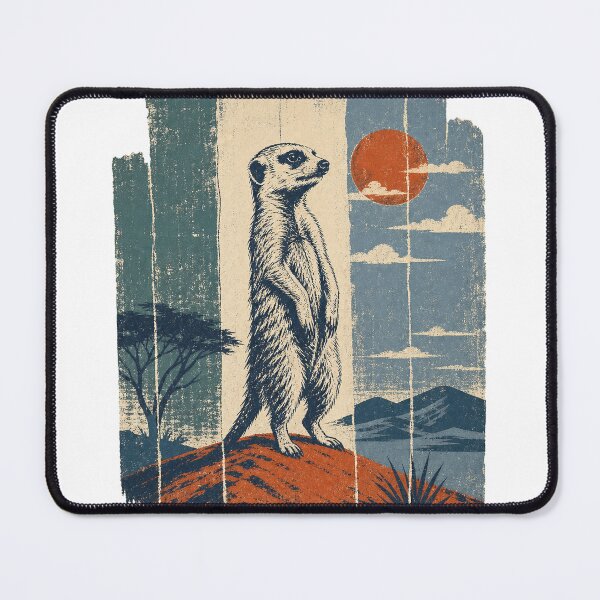 Item preview, Meerkat on the Desert Dune Wild Animal Nature Wall Art designed and sold by VisualArtsOasis.