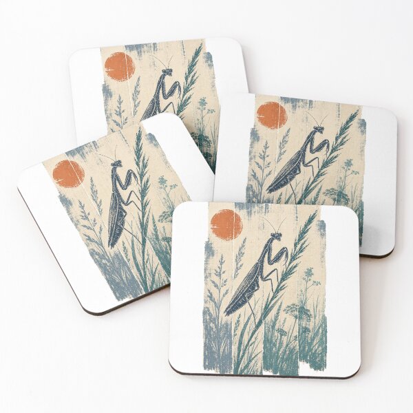 Item preview, Praying Mantis in the Summer Meadow Wild Animal Animal Nature Art designed and sold by VisualArtsOasis.