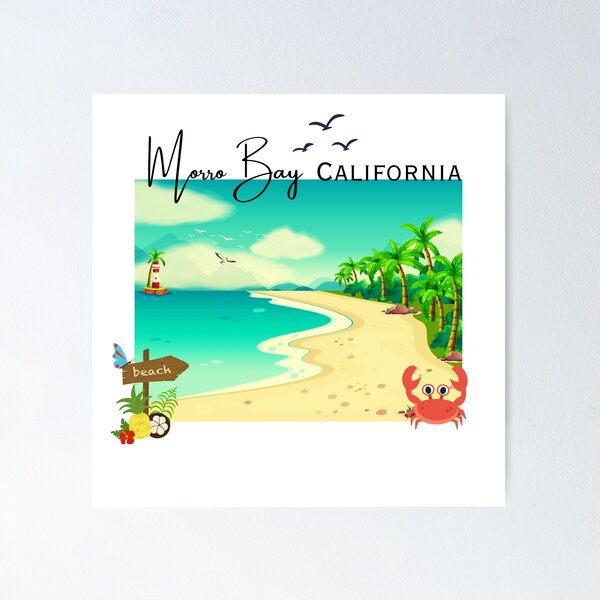 Item preview, Morro Bay California Tropical Beach Sunset Design designed and sold by DonnaRaine.