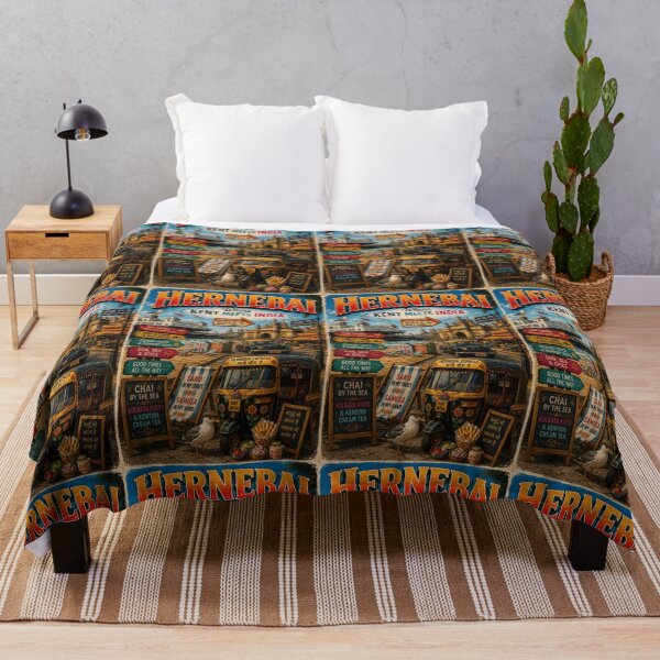 Item preview, Hernebai Funny Herne Bay India Travel Mashup Pun Design designed and sold by Hornace88studio.