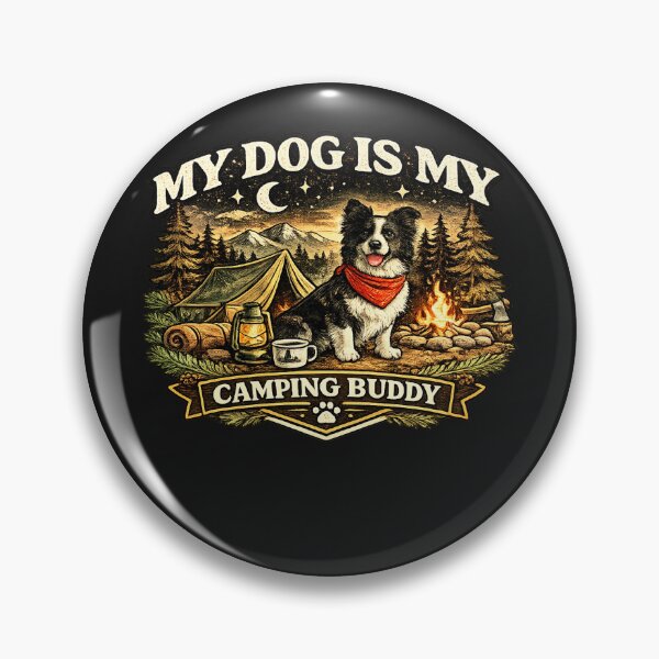 Item preview, My Dog is my Camping Buddy - Dog Camping Design designed and sold by Anti-Current Thing.