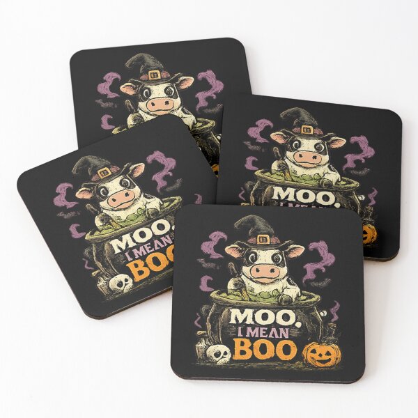 Item preview, Moo I Mean Boo Witch Cow Cauldron designed and sold by MizoX7.