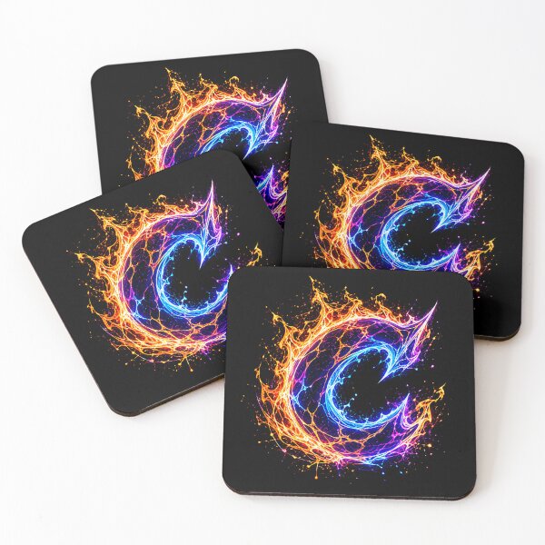 Item preview, Arcane Blaze Graffiti Letter C designed and sold by BlissBlvdShop.