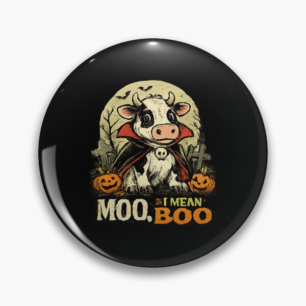Item preview, Moo I Mean Boo Vampire Cow Halloween designed and sold by MizoX7.