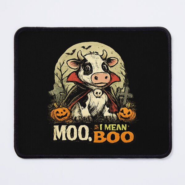 Item preview, Moo I Mean Boo Vampire Cow Halloween designed and sold by MizoX7.