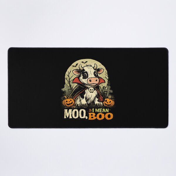Item preview, Moo I Mean Boo Vampire Cow Halloween designed and sold by MizoX7.