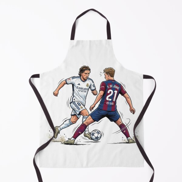 Item preview, Luka Modric vs Frenkie De Jong El Clasico Football Illustration Art designed and sold by annaarthk.