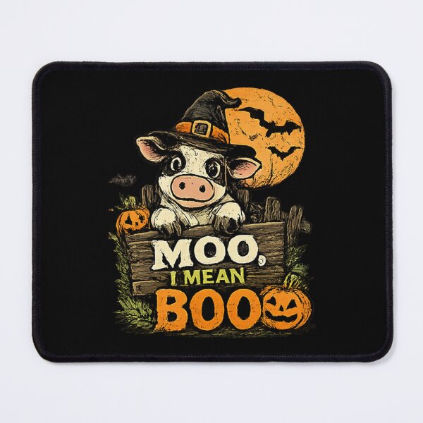 Item preview, Moo I Mean Boo Witch Cow Halloween designed and sold by MizoX7.