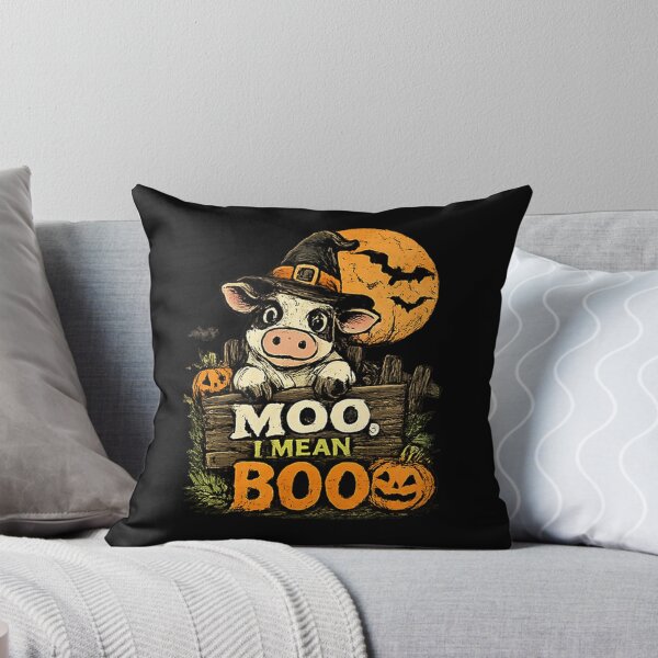 Item preview, Moo I Mean Boo Witch Cow Halloween designed and sold by MizoX7.