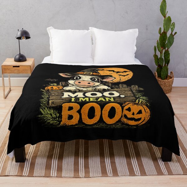 Item preview, Moo I Mean Boo Witch Cow Halloween designed and sold by MizoX7.