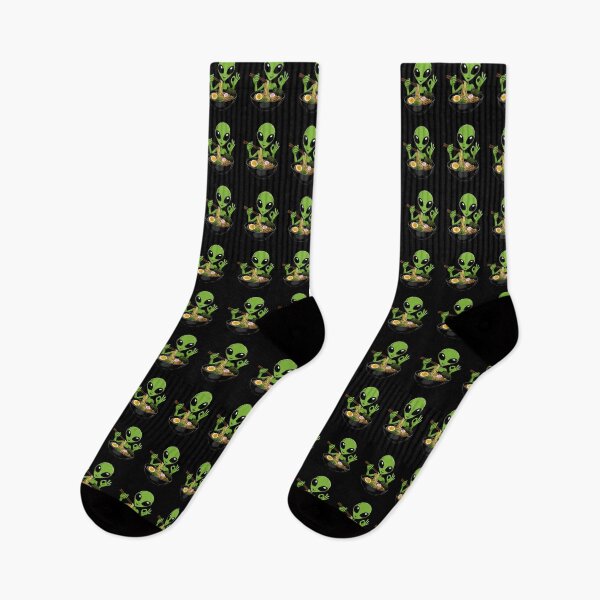 Item preview, Cute Alien Enjoying Delicious Ramen Noodles designed and sold by Moizento.