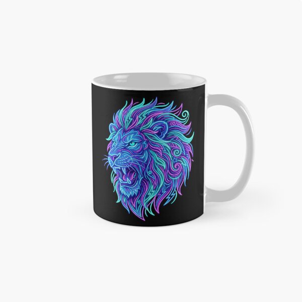 Item preview, Neon Lion | Electric Tribal Wildlife designed and sold by PlumArtDesign.