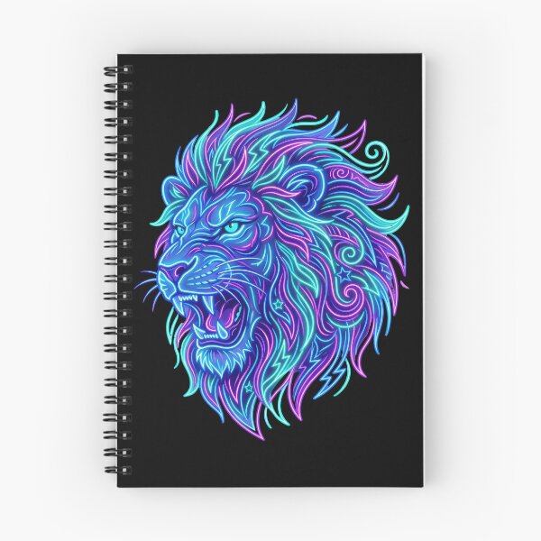 Item preview, Neon Lion | Electric Tribal Wildlife designed and sold by PlumArtDesign.