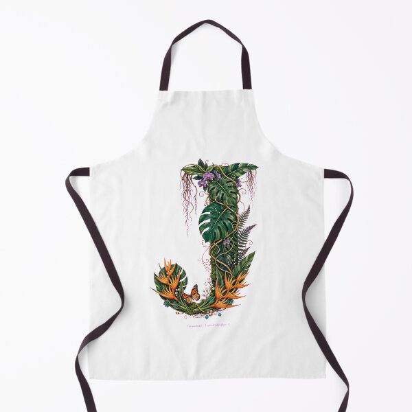 Item preview, Tropical Letter J - Monarch Butterfly and Orange Heliconias designed and sold by FantasyPearl.