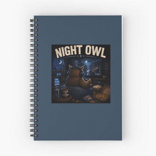 Item preview, Night Owl Gamer Funny Gaming Owl Late Night Gaming Design designed and sold by Hornace88studio.