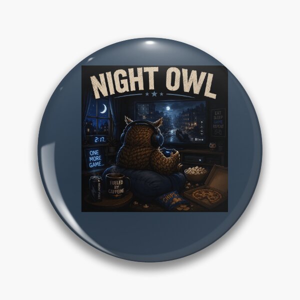 Item preview, Night Owl Gamer Funny Gaming Owl Late Night Gaming Design designed and sold by Hornace88studio.