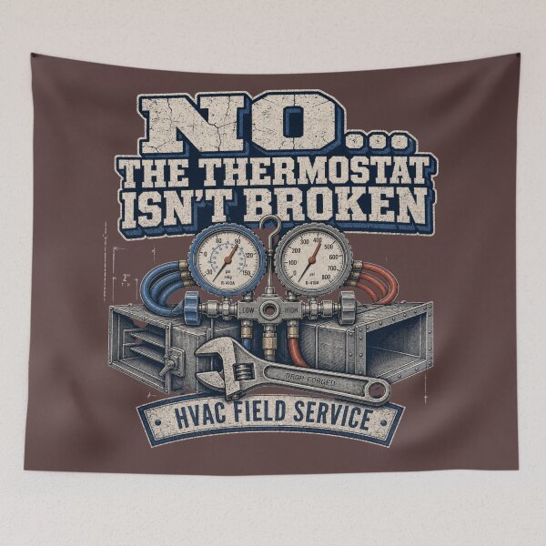 Item preview, No... The Thermostat Isn't Broken Funny HVAC Technician  designed and sold by freshwear design.