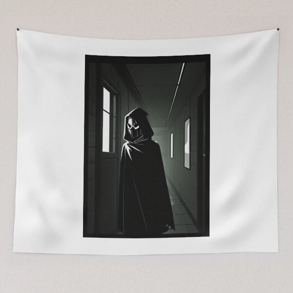 Item preview, Illustration - Masked Furtive Silhouette, Dark Comic Book Universe designed and sold by AnimeShin.