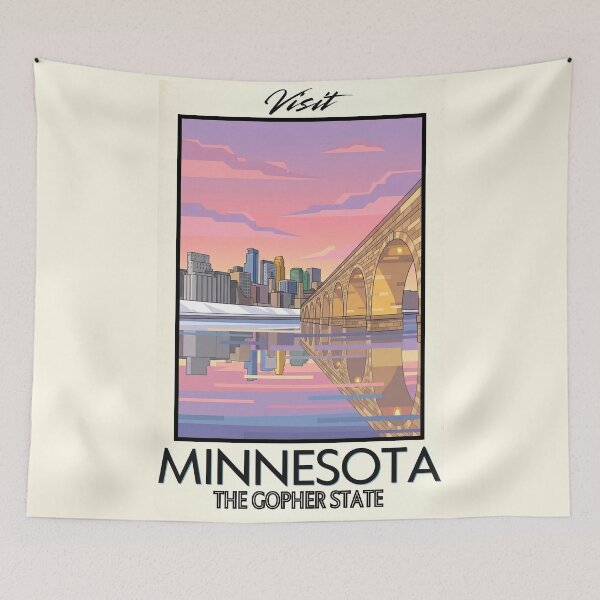 Item preview, Minnesota Scenic Vintage Style Travel Advert designed and sold by Dimensionality.