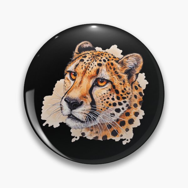 Item preview, Big cats, watercolor look, cheetah head designed and sold by Kirei-Lily.
