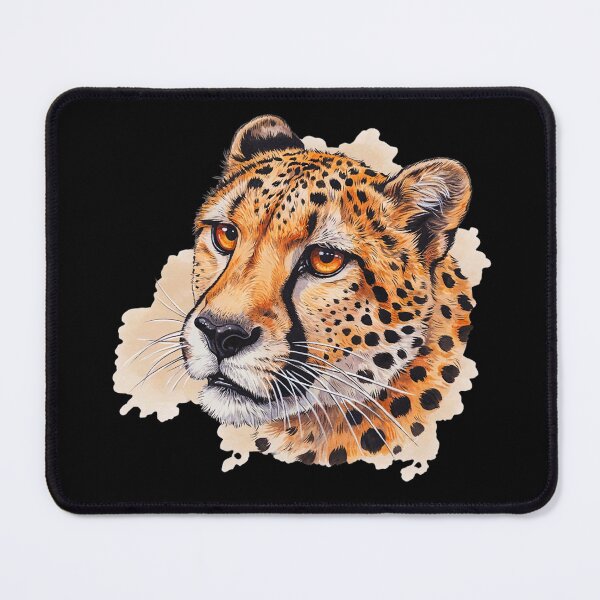 Item preview, Big cats, watercolor look, cheetah head designed and sold by Kirei-Lily.