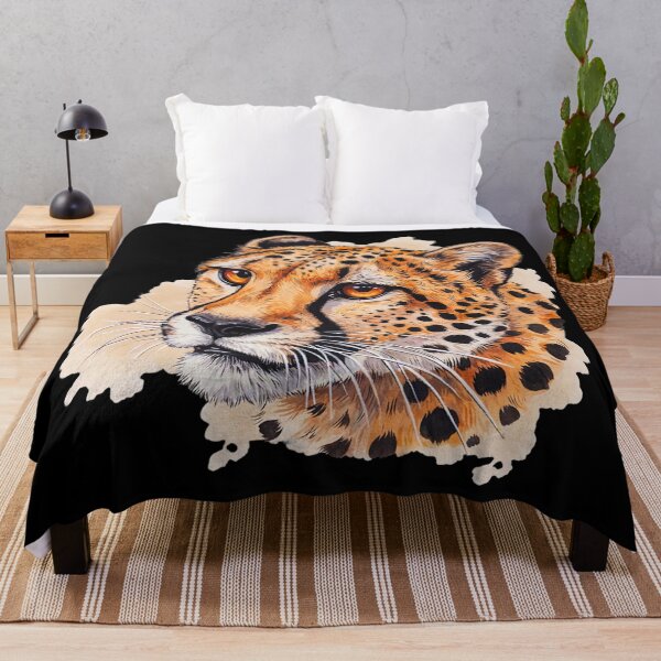 Item preview, Big cats, watercolor look, cheetah head designed and sold by Kirei-Lily.