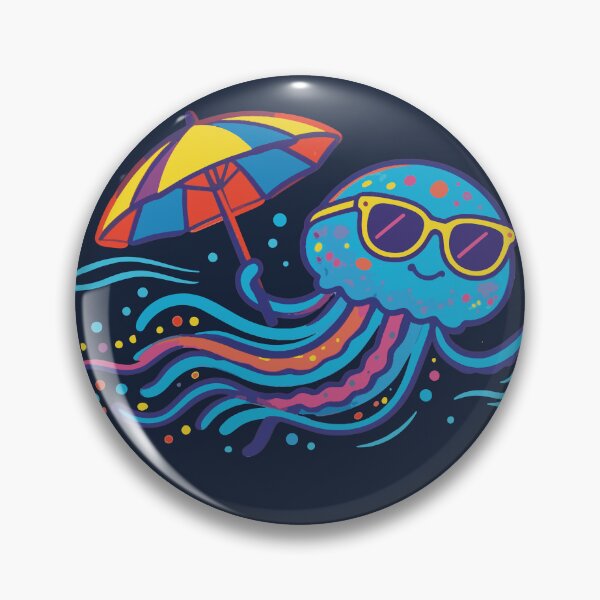 Artikelvorschau, Chilling Jellyfish with Sunglasses Beach Vacation Design entworfen und verkauft von chriswo-design.
