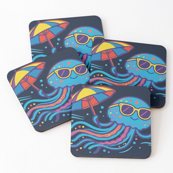 Item preview, Chilling Jellyfish with Sunglasses Beach Vacation Design designed and sold by chriswo-design.