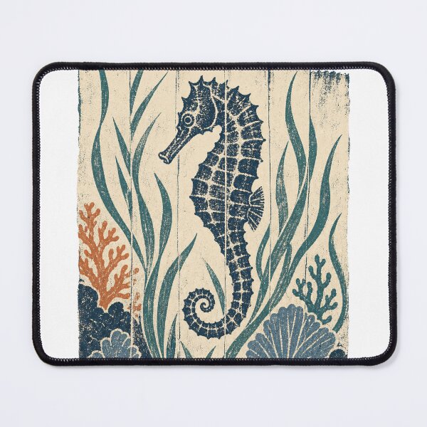 Item preview, Seahorse in the Seagrass Reef Wild Animal Wildlife Art designed and sold by VisualArtsOasis.