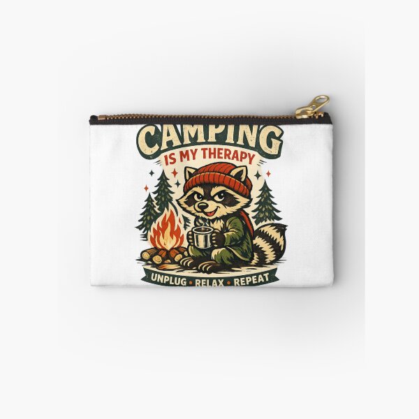 Item preview, Camping Is My Therapy Raccoon – Unplug Relax Repeat designed and sold by AMIR PRO .