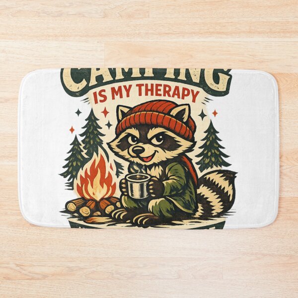 Item preview, Camping Is My Therapy Raccoon – Unplug Relax Repeat designed and sold by AMIR PRO .