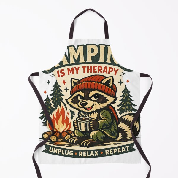 Item preview, Camping Is My Therapy Raccoon – Unplug Relax Repeat designed and sold by AMIR PRO .